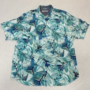 Tommy Bahama Veracruz Cay Camp Shirt Mens XL Blue Tropical‎ Viscose